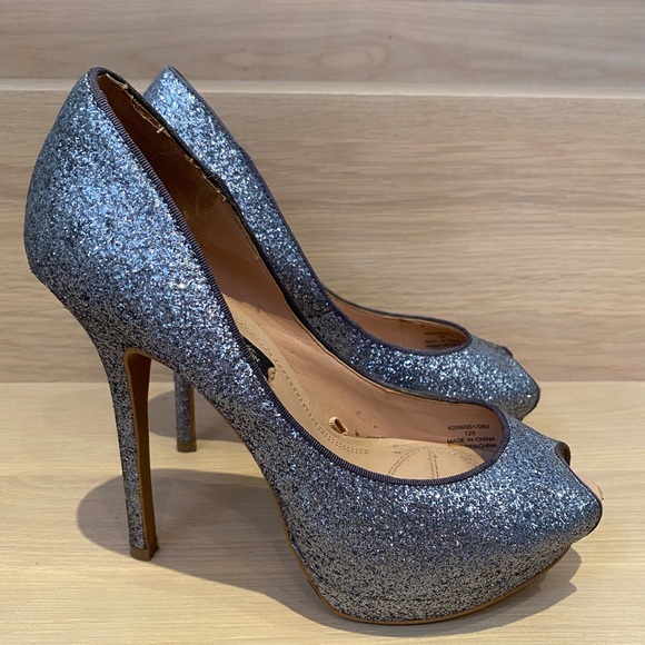Zara glitter peep toe pumps - Picture 3 of 4